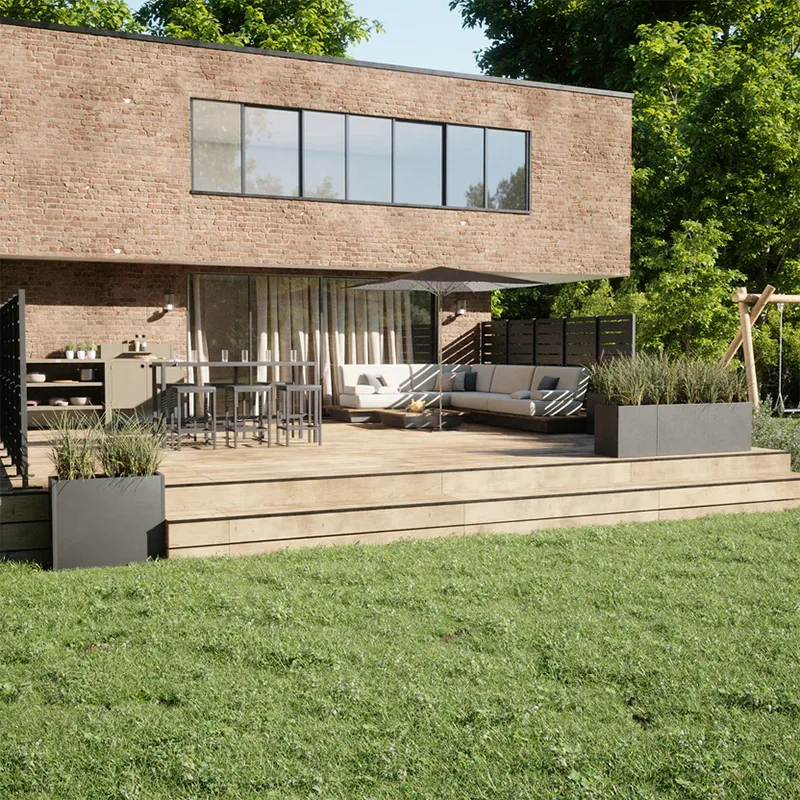 Lightweight Square Outdoor Planter